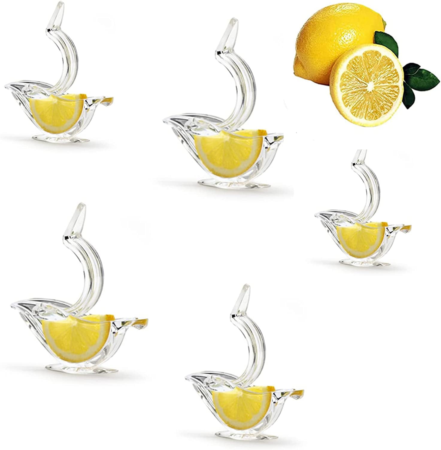 Manual Lemon Juicer, Acrylic Manual Lemon Slice Squeezer, Portable