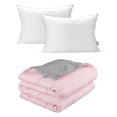 thumbnail image 1 of Edredón Dos vistas Matrimonial Rogga Rosa - Gris Perla + Almohada Royal Twin, 1 of 7