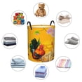 thumbnail image 4 of Honeii The Chicken Family Print Laundry Hamper Basket,Baby Nursery Woven Storage Basket for Toys Bin,Pillows,Blankets,Clothes-, 4 of 6