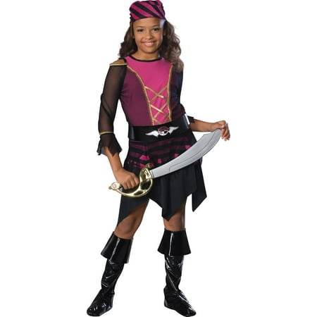 Pirate Bratz Pink Caribbean Wench Lady Fancy Dress Up Halloween Child Costume