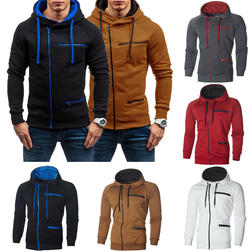 Men's Outwear Sweater Winter Hoodies Warm Jumper Coat Jacket Hooded Sweatshirt I 