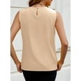 thumbnail image 6 of Women'S Silk Satin Tank Top Summer Business Casual Outfit 2025 Sleeveless Work Dressy Shirt Khaki XXL, 6 of 7