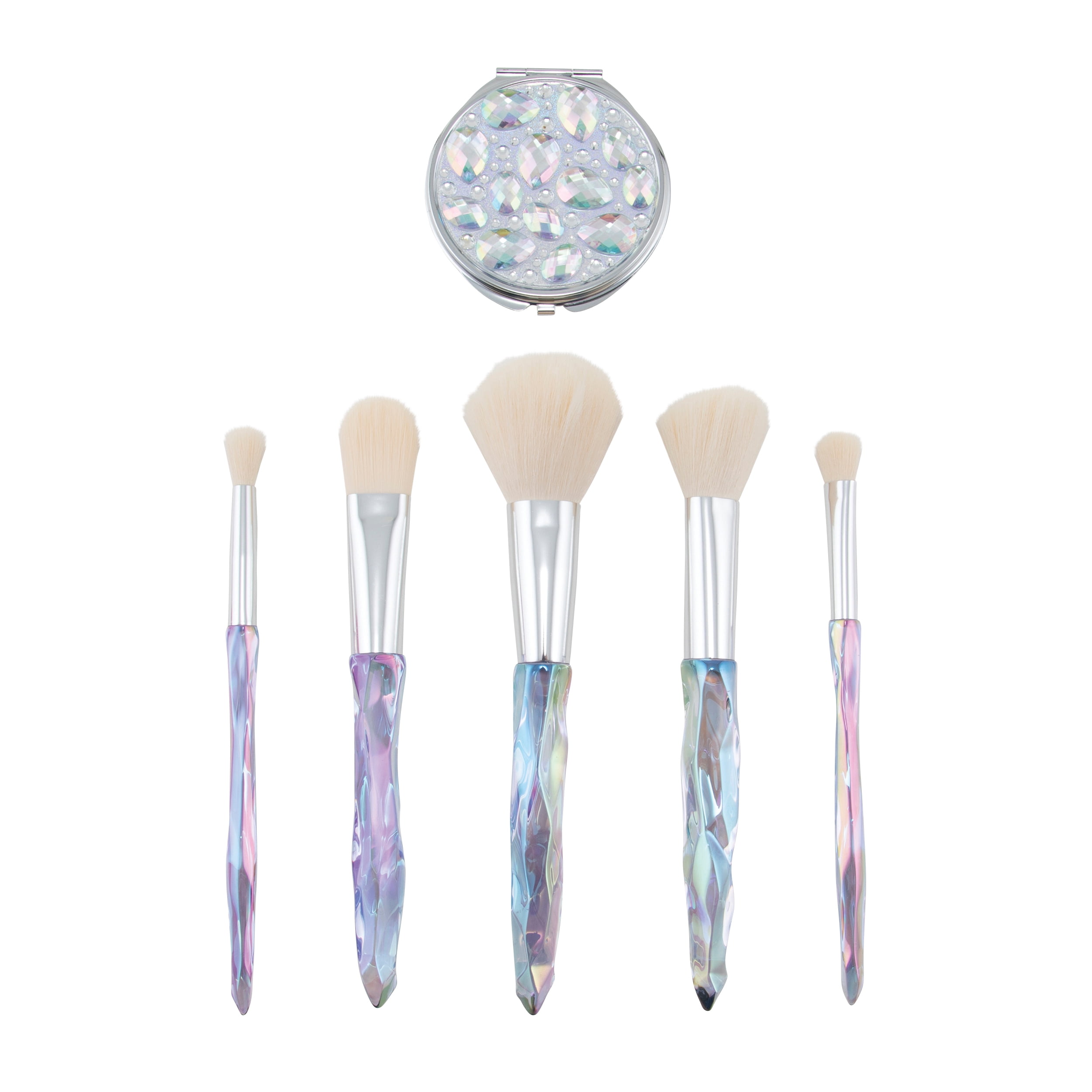 Candie Couture Cosmetic Brush and Mirror Set, 6 Piece