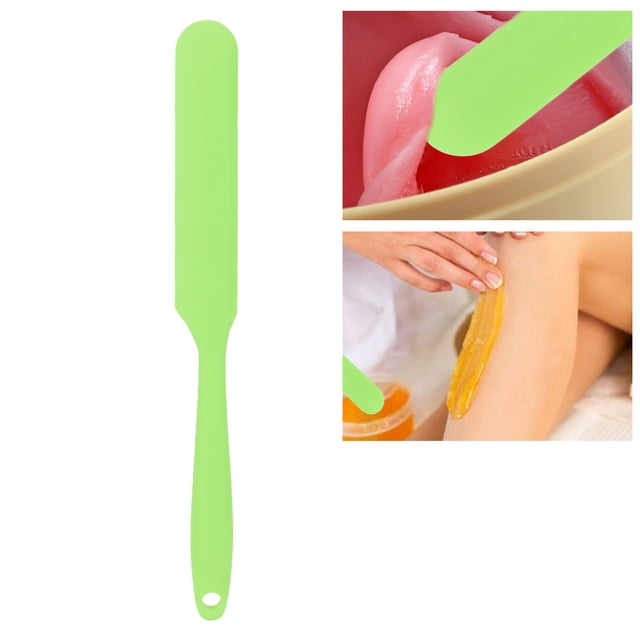 Saluaqui Espátula de Cera de Silicona, Raspador Aplicador de Cera reutilizable para depilación para el Salón del Hogar, Kit de Varillas para agitar Raspador de espátula para