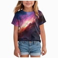 thumbnail image 1 of gdxvjhbj Shirts T - pour Filles Rentrée des Classes T-Shirt Court pour Fille T-Shirt Graphique d'Été Col Rond Manches Courtes T-Shirts Taille 6-7 (Violet Pâle, 6-7 Ans), 1 of 4