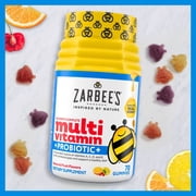 ZarBee's Naturals Children's Complete Multivitamin + Probiotic Gummies, Natural Fruit Flavor, 70 Ea (Pack of 2)