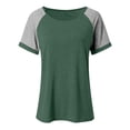 thumbnail image 5 of Camisas de Cuello de Tripulación de Manga Corta para las Mujeres Casual Cuello Redondo Top de Manga Corta Tejido Súper Suave para el Verano, 5 of 5