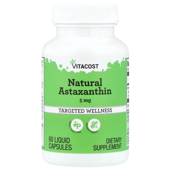 Vitacost Natural Astaxanthin, 5 mg, 60 Liquid Capsules