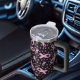 thumbnail image 6 of Pink Ribbon Breast Tumbler with Handle and Lid,40oz Double Wall Vacuum Insulated Tumbler,Cups Gift for Women and Men, 6 of 7