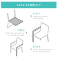 thumbnail image 7 of Yunken Set of 2 Stackable Outdoor Wicker Dining Chairs, All-Weather Armchairs with Steel Frame - Natural, 7 of 7