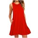 thumbnail image 1 of Vestido de Verano de Manga Corta para las Mujeres Mini Cuello Redondo Sólido, Moda Casual Poliéster de Fiesta, 1 of 8