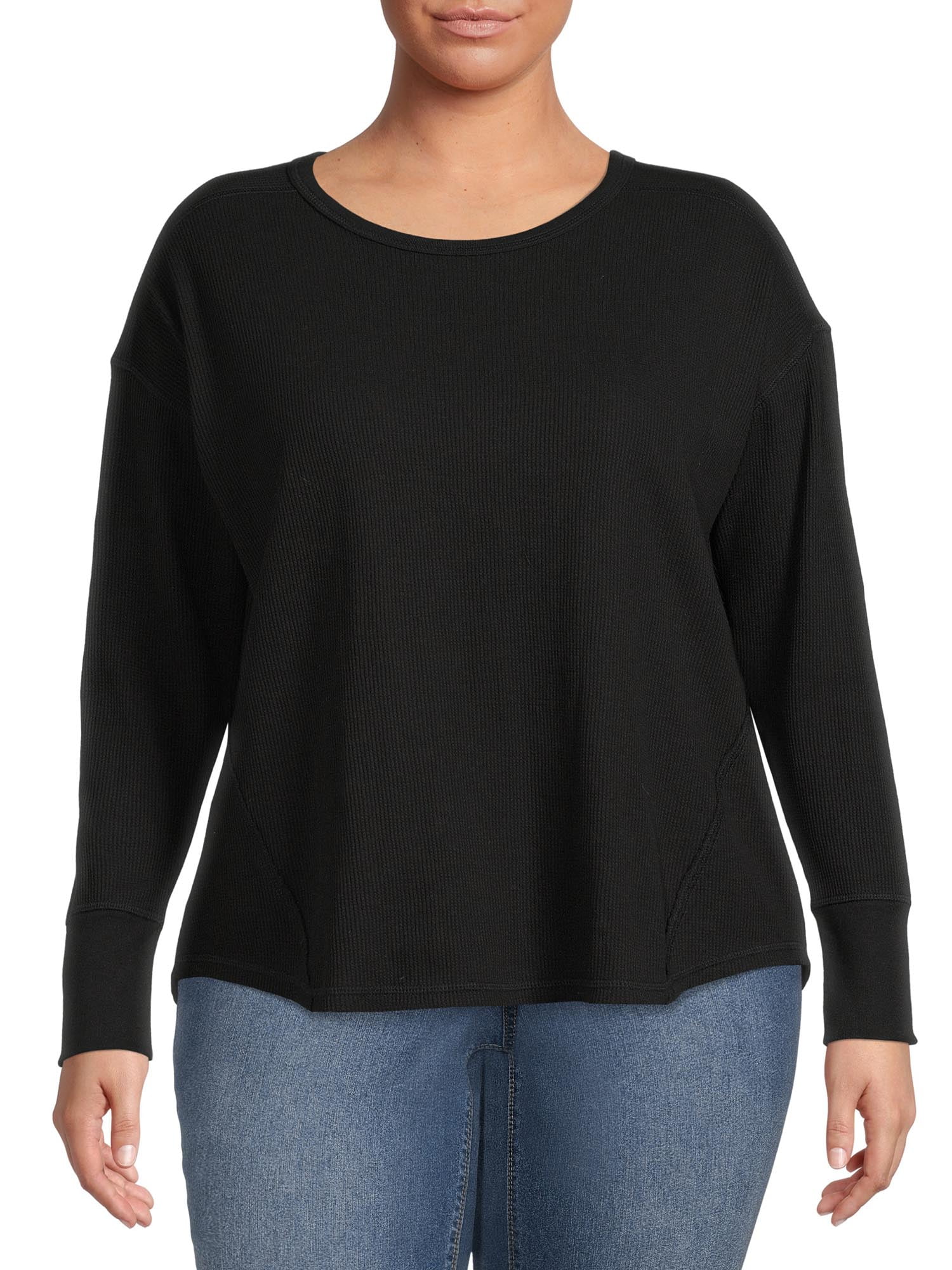 Terra & Sky EB Terra & Sky Women's Plus Size Waffle Tee