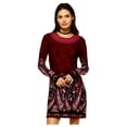 thumbnail image 6 of White Mark Women's Sandrine Embroidered Sweater Dress, 6 of 9