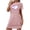 Pink, variant on MOJOGO Valentine's Day Nightgowns & Sleepshirts for Women Plus Size Short Sleeves Printd Homewear Crewneck Sleepwear Mini Dresses Orange S