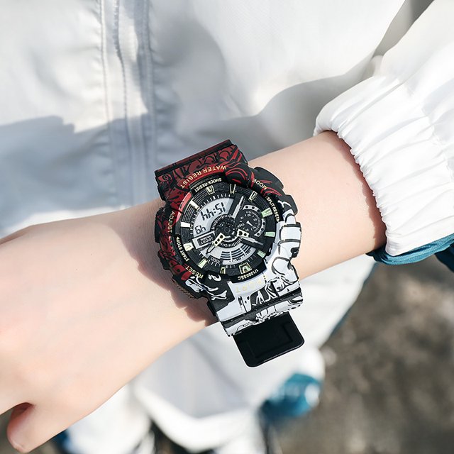 Reloj electrónico multifuncional para estudiantes de secundaria, luminoso, deportivo, resistente al agua, de marca compartida