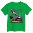 thumbnail image 4 of NIEWTR Toddler Boys Casual T-Shirts Basic Short Sleeve Crewneck Tops Soft Comfortable Tees for Home and Sleepwear（Green,2-3 Years), 4 of 4