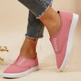 thumbnail image 2 of Women's On Mules for Quick School Pickup & Dropoff Canvas Shoes Fabric Trainers Casual Walking Summer Boat Low Loafer Flat Wide Feet Breathable Com, 2 of 8