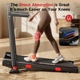 thumbnail image 2 of Folding Treadmill with 13% Incline for Home, Walking Pad with Adjustable Handlebars, 300 lb Capacity, Shock Absorbing Running Belt, No Assembly Required, 2 of 6