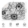 thumbnail image 2 of Microfibre Drying Mat for Kitchen Cute White and Black Sunflower Dish Drying Drainer Mat Absorbent Drying Mat Washing Up for Glass, Plate & Cup 18inch X 24inch, 2 of 5