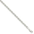 thumbnail image 3 of Sterling Silver 5.0mm Solid Rope Chain Bracelet Size 7, 3 of 6