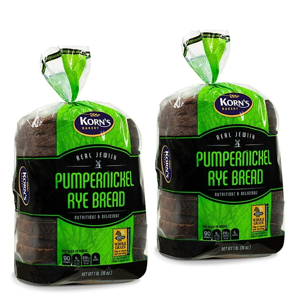 Pumpernickel Bread -2 Pack-16 oz Per Loaf | Delicious Sandwich Bread | Kosher Bread | Fresh Bread | Dairy & Nut Free | 2-3 Day Shipping | Stern’s Bakery