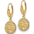 thumbnail image 2 of 14K w/Rhodium Polished D/C Hollow Earrings (55.5x6), 2 of 5