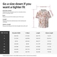 thumbnail image 5 of Lsque Autumn Floral Deer print Men's Cuban Collar Short Sleeve Shirt Summer Beachwear Casual Button Down Fashionable Vacation Leisure Shirt-XX-Large, 5 of 7