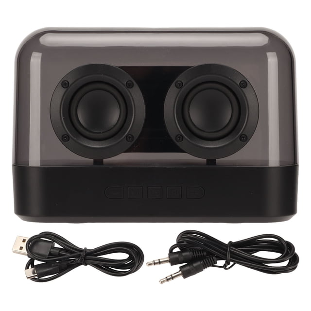 Haut-parleur Bluetooth Portable, Haut-Parleur Bluetooth Stéréo Subwoofer Haut-Parleur Portable Extérieur Haut-Parleur Sans Fil avec Lumière Colorée Design Révolutionnaire