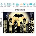thumbnail image 4 of Superhero Super City Photography Backdrops Skyline Buildings City Boom Full Moon Bat Photo Background 5x3ft Vinyl Children Birthday Party Banner Photo, 4 of 4