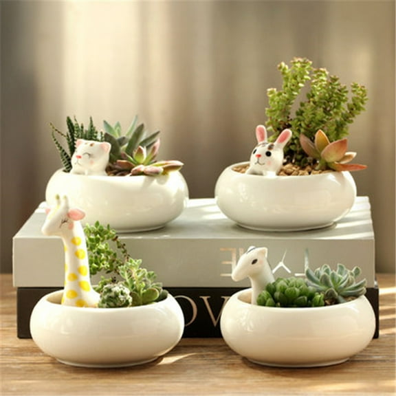 Cats Mini Flower Pot Nature Enthusiast Gift Home Decoration Child 6.2*10.2cm