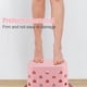 thumbnail image 4 of Cesta de ducha portátil con asas, organizador de almacenamiento de plástico reutilizable para cesta de ducha de baño (rosa), 4 of 5