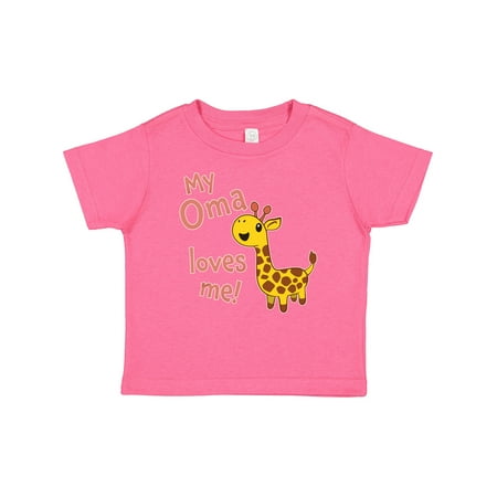 

Inktastic My Oma Loves Me- Cute Giraffe Gift Baby Boy or Baby Girl T-Shirt