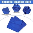 thumbnail image 3 of 25 Packs Magnetic Dry Erase Cloth, Blue Microfiber Whiteboard Eraser Reusable Washable Cleaning Cloth for Office Home, 10x10 Inch, 3 of 7