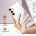 thumbnail image 6 of Feishell Marble Texture Design for Samsung Galaxy S23 FE Case Support Wireless Charging Slim Glossy Shockproof Anti-Scratch Soft & Flexible Protective Phone Case for Women Girls,F, 6 of 6