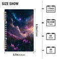 thumbnail image 3 of WOBOGO Purple Flower Sea Notebook College Horizontal Grid Paper Ink Spill Resistant Water Resistant Cover 8.3x5.7x0.4in, 3 of 8
