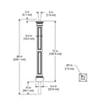thumbnail image 4 of Mayne 5838-BK Liberty Lamp Post Decorative Post Only, White, 4 of 4