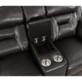 thumbnail image 4 of Millie 76 Inch Power Dual Recliner Loveseat, Cupholders, Gray Faux Leather, 4 of 6