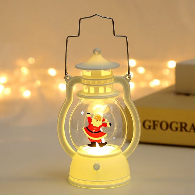 La linterna al por mayor de la Navidad del LED encendió la linterna del brillo para la decoración del hogar de la Navidad