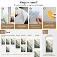 thumbnail image 6 of Window Privacy Film Mountains Stained Glass Window Film Decorative Sun Block Window Cover Watercolor Forest Nature Pine Trees Landscape Window Clings Static Adhesive Sticker for Bathroom 17.7"x39.3", 6 of 7