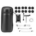 thumbnail image 1 of Kit de herramientas múltiples para reparación de bicicletas de montaña, cortador de cadena, palanca de neumáticos, llave de radios, juego de reparación negro, 1 of 8