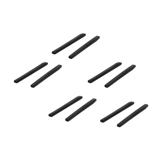 LOLIPPYY 5 Pairs Black Silicone Eyeglass Temple Tips Replacement Covers for Thin Metal Frame Glasses Legs