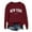 Wine, variant on Arlun Oversized Los Angeles Sweatshirts for Women Trendy Plus Size Crewneck Letter Print Pullovers Loose Fit Comfortable Soft Basic Trendy Hoodless Tops XL