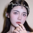 thumbnail image 4 of Chok Mariage Diadème Cheveux Strass Brillant Couronne de Mariée Forme de Feuilles Diadème Réglable Accessoires Cheveux de Mariage Accessoires Tête Bijoux, 4 of 8