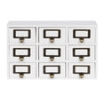 thumbnail image 3 of Kate and Laurel Apothecary Wood Desk Drawer Set, 9 Drawers, White, 3 of 7