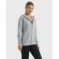 thumbnail image 3 of Hanes Women's Hoodie Lightweight Pockets Slub Jersey Full Zip Sweatshirt Casual, 3 of 11