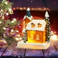 thumbnail image 5 of Clearance Under $5!Yyuenw Christmas Village Houses Christmas Ornament LED Lighted Resin House Miniature DIY Christmas Scene Winter House for Holiday Party Home Indoor Decor, 5 of 5
