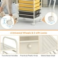 thumbnail image 4 of Topcobe 10 Drawer Rolling Storage Cart Organizer with 4 Universal Casters, Rolling Carts with Wheels for Kitchen, Living Room, Yellow, 4 of 8