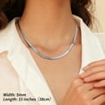thumbnail image 4 of FindChic Herringbone Necklace for Women Stainless Steel Layered Choker Adjustable Snake Chains Birthday Mothers Day Jewelry Gifts Her Mom Wife Lady Female Adults Age Ideas, 5mm/15inch, 4 of 9