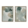 thumbnail image 2 of Kate and Laurel Sylvie Color Exploration I and II Framed Canvas Wall Art Set by Amy Lighthall, 2 Piece Set 18x24 Gold, Modern Abstract Soft Watercolor Art Set for Wall, 2 of 6