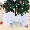 thumbnail image 1 of Outoloxit Christmas Tree Skirt with Snowflake Pattern, 48.4 Inch Diameter for Standard Artificial and Real Trees, Drawstring Closure, Festive Decoration and Protective Floor Mat, 1 of 8
